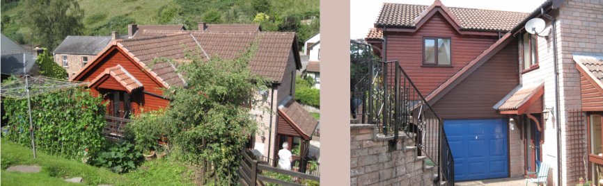 An extension on a modern town house