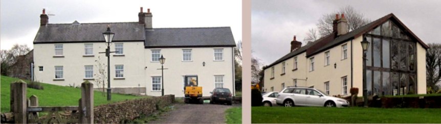 The finished house from the side and the end